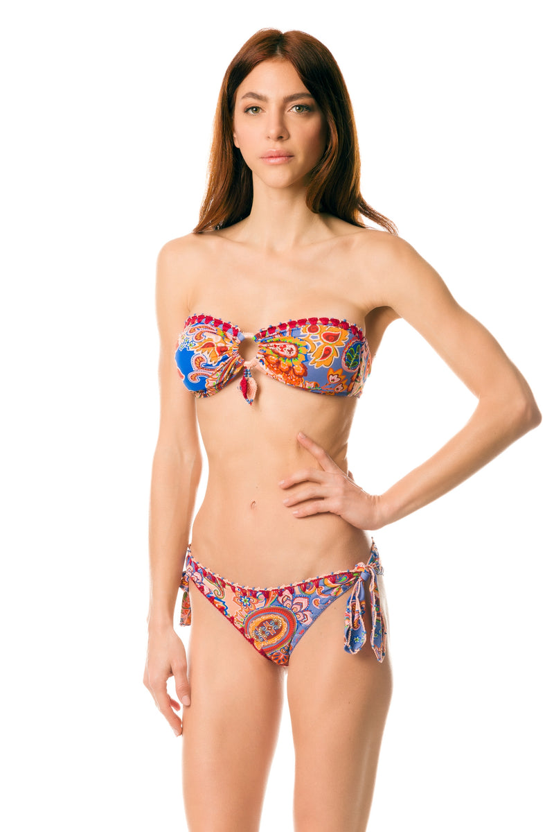 1 - 50 - Bikini - S32 bra + E44  slip                -    colore  blu 02