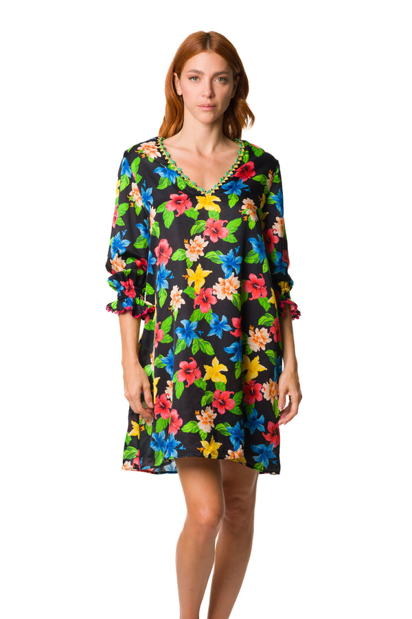 027 - B - B132 caftano   -    colore  nero 01