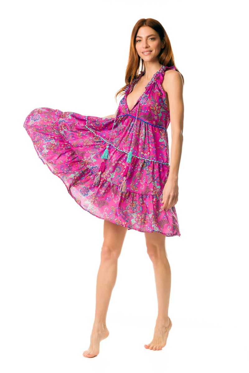 1 - 82 - Bikini - I133 Caftan               -    colore  fuxia 11