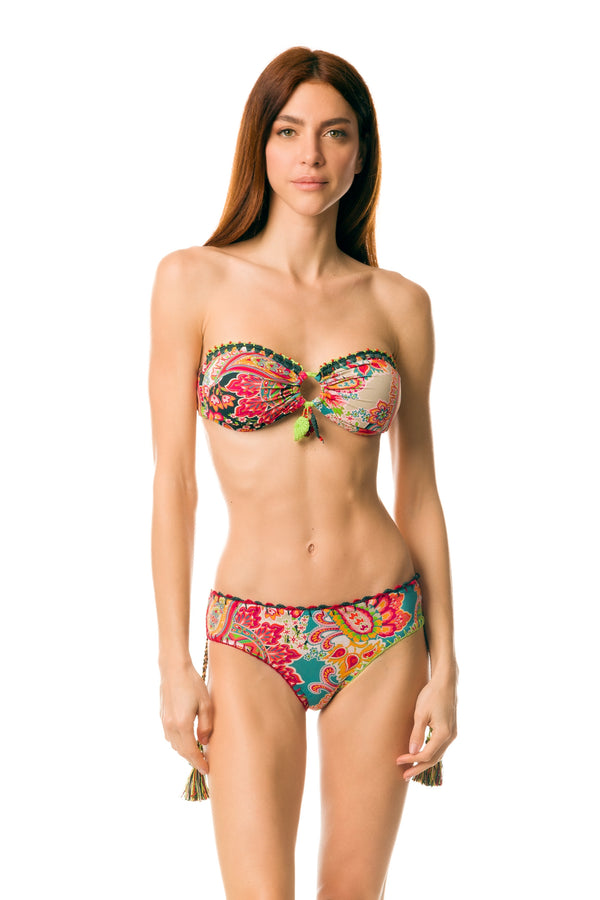 1 - 51 - Bikini - S32 bra + C42  slip                -    colore  verde 03