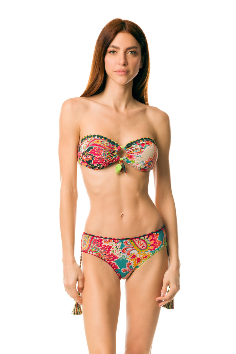 1 - 51 - Bikini - S32 bra + C42  slip                -    colore  verde 03