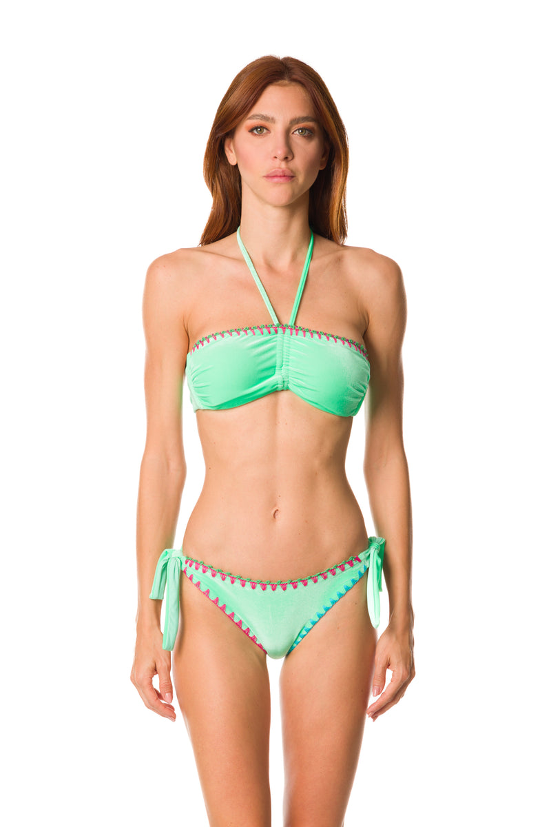 037 - L - Bikini - L37 bra + L42 slip                -    colore  verde 23