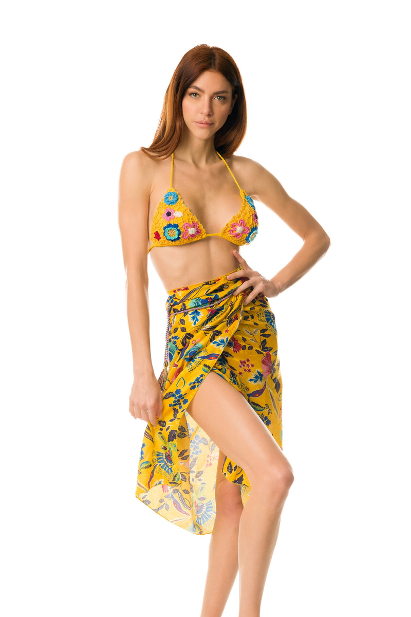 1 - 32 - Bikini - D33 bra + D43  slip                -    colore  giallo